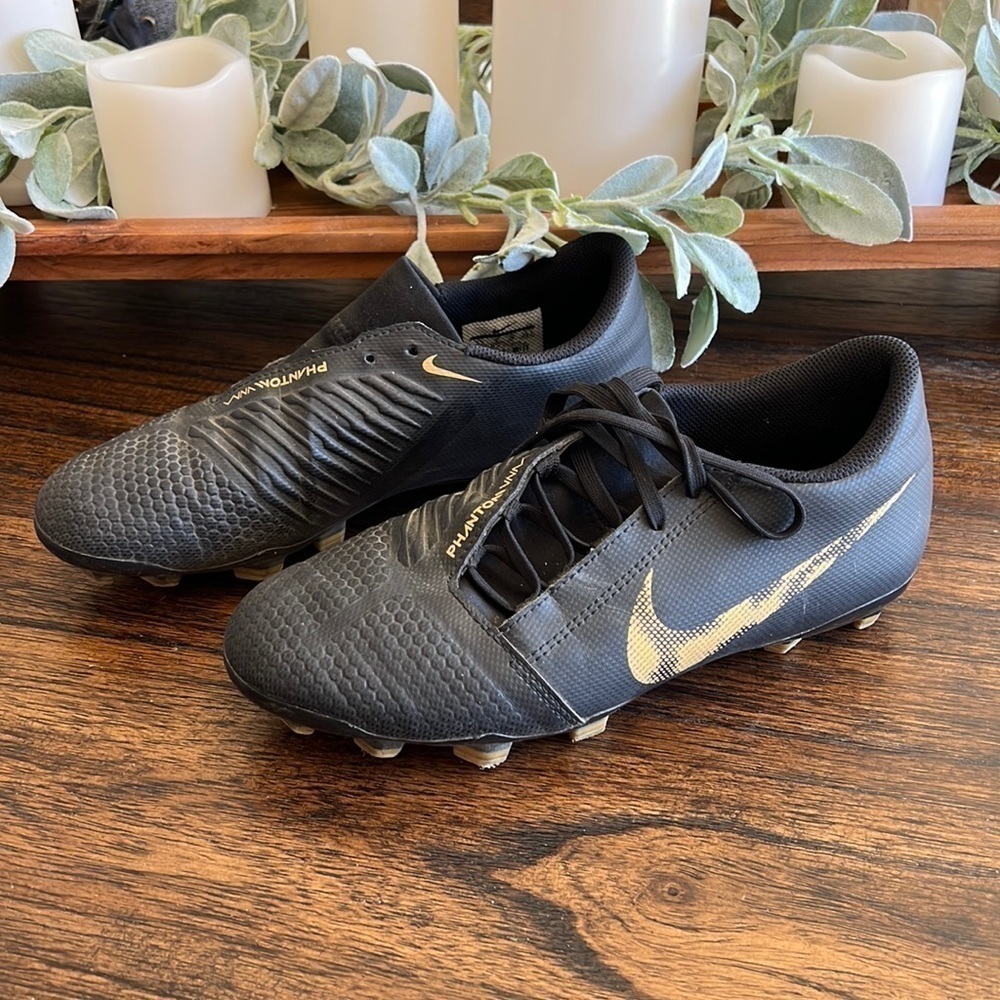 Nike Kids Soccer Cleats Black and Gold